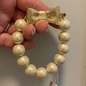 NWT Kate Spade Pearl & Bow Bracelet